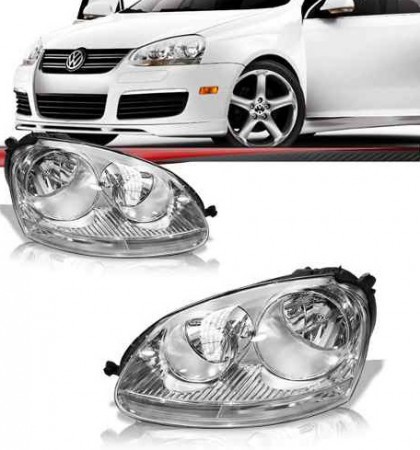 Farol Jetta 2005 2006 2007 2008 2009 2010 Máscara Cromada